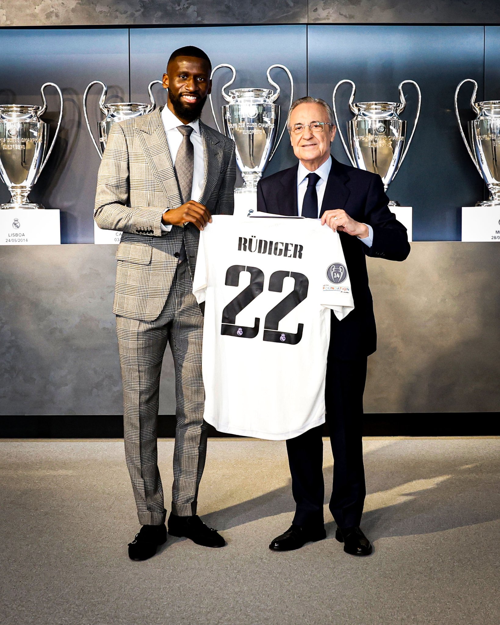 Real Madrid don unveil Antonio Rudiger, nak am Number 22 jersey