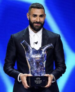Carlo Ancelotti and Karim Benzema don win Uefa Coachie and Player of the Year 2022