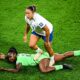 Lauren James don apologize to Michelle Alozie for her bandit behaviour during England vs Nigeria match