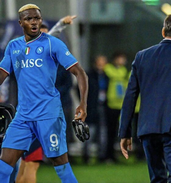 Victor Osimhen apologise to Napoli coachie
